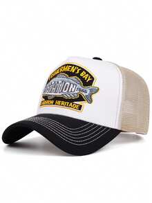 2026 Creative And Personalized New Breathable Cooling Mesh Hat STATION Fishbone Embroidery Men's Fashion Street Pop Hip Hop Hat Street Dance Skateboard Hat Women's Outdoor Bicycle Sports Sunshade Hat Daily Life Wearing Decorative Hat Multi Functional Adjustable Baseball Hat - Station Fish - View 14