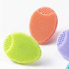 1pc Silicone Face Cleansing Brush & Exfoliating Cream, For Deep Cleansing, Soft Bristles, Blackhead & Acne Pore Care, Silicone Face & Hair Brush, Comfortable & Soft, Massages Scalp, Cleans Dirt, Baby-Grade Material, Skin Care, Beauty, Pore Brush, Face Scrubber, Face Wash, Face Cleanser - Multicolor - View 9