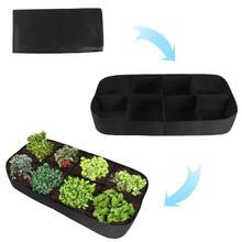 Raised Garden Planting Bed, Vegetable Planting Bag, Reusable Square, Large Capacity, Potato Planters Container, 4 Or 8 Grids - Black - View 10