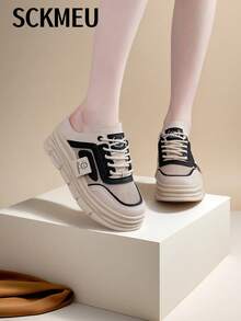 SCKMEU 1 Pair Women's Mesh Panel Slip-On Flat Mule Shoes, Breathable, Platform, Fashionable & Versatile Casual Footwear - Black - View 6