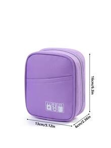 1 件大容量纯色数码收纳包，防震数据线充电器，数码杂物分类收纳包，多功能收纳包，多种颜色可选充电器盒移动电源手机充电器数码相机配件 - 彩色 - 查看 15