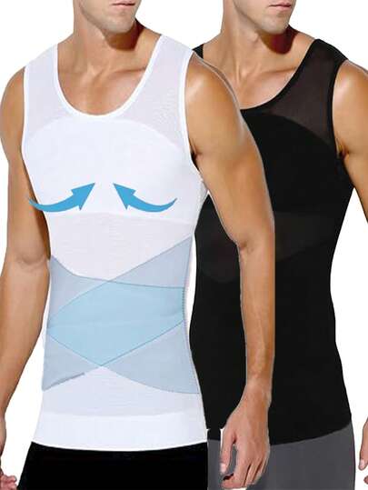 Body Shaper Compression Vest Undershirt Seamless Waist TrainerTank Top Belly Control WorkoutShapewear Men Swear Slim Fit Menswear Socks