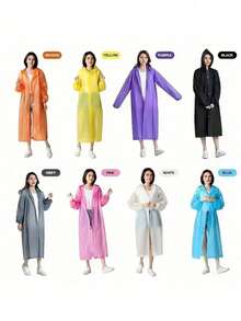 Thickened Adult Disposable Raincoat, Windproof And Waterproof EVA Thickened Full Body All In One Raincoat, Outdoor Cycling, Portable Raincoat,Reusable Hooded Raincoats, EVA Rain Ponchos Lightweight Rain Coat Waterproof Rain Gear, Men's And Women's Outdoor Clothing For School,Office,Household,Travel, Back To School Supplies Umbrella For Women Umbrella Rainproof Windproof