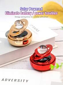 1 pieza Difusor de aromas con bola de cristal y soporte para fragancia de coche, con sensor solar inteligente y diseño de anillos giratorios de levitación, liberación automática de fragancia de larga duración, ambientador de coche, accesorio elegante, regalo para el Día de la Madre