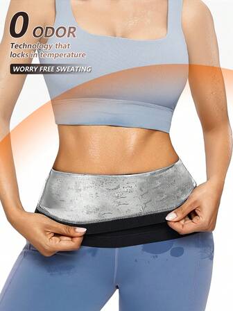 2025 Spring/Summer New Sports Women's Sweat Shaping Waist Belt, Waist Trainer For Weight Loss, Sweat Wicking, Running, Fat Burning Sports, Yoga For Abdominal Control, Sweat Shaping Waist Belt Shaping And Slimming Clothes, Waist Trimmer For Beauty Clothing, Creating A Perfect Figure (PU Coating) One Piece Gym Accessories