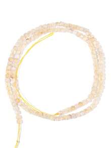 3*3mm Piedras preciosas naturales con forma de cubos de azúcar, cristales curativos sueltos, rocas con agujero perforado para hacer pulseras, joyería y manualidades