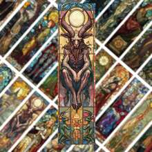 30pcs Colorful Painted Glass Style Tarot Card Bookmarks, Minimalist & Artistic Design To Mark Pages, Decorate Books, Collect Memories, Elegant Gifts Suitable For Birthday, Graduation, Holidays Room Decor Home Decor Ornaments Home Miniature Things