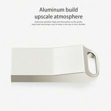 BIYETIMI USB 2.0 Flash Drive, Memory Stick, U Disk, Metal Button, Compatible With PC & Laptop, 32GB/64GB/128GB - Silver - View 5