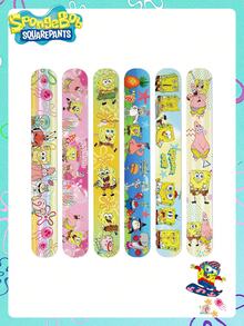 6/12/24 Stück SpongeBob Schwammkopf Neue SpongeBob Schwammkopf Papa Ring PVC Papa Ring Armband Papa Fun Armband, die beste festliche Party Atmosphäre Dekoration für Ihre guten Freunde, perfekte Party Dekoration, Heim Dekoration Ornamente, perfekte Zimmer Dekoration Weihnachtsgeschenke für Abschluss, Freundin, Valentinstag