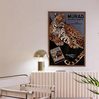1 Pc Murad The Turkish Cigarette Print, Vintage Cigarette Advertisement Poster, Unique Tobacco Advertising, Printable Retro Home Decor Canvas Painting Room Decor Wall Arts Living Room Decor Office Decor Bedroom Decor Kitchen Decor Bathroom Decor Wall Decor Home Decor Posters Unframed