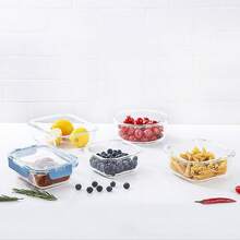 SIDIANBAN 12-Pack Glass Storage Containers With Lids, Glass Meal Prep Containers Set, Airtight Lunch Containers With Lids, Microwave, Oven, Freezer And Dishwasher - 白色 - 查看 2