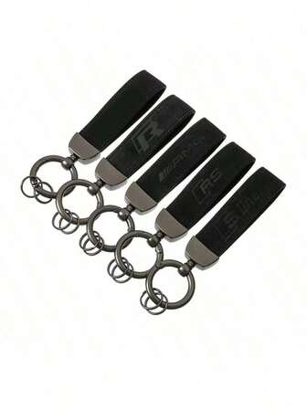 Easypie Selection Multi-Color Sports Keychain - Fake Suede Car Key Holder For Audi S-Line/RS & Mercedes-AMG, Luxury Racing Style Accessory