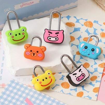 3/10 件紧凑型彩色塑料挂锁，带钥匙。带钥匙的小型挂锁，适用于行李锁、时尚前卫多色方形设计、背包、健身房储物柜锁、手提箱锁、教室配对游戏等，非常适合储物柜、小型存储和全年 DIY 项目。