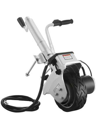 Spostatore elettrico per rimorchi da 12 V, 5000 libbre, ruote di supporto motorizzate regolabili, cric per auto, carrello per barche, ruote in gomma automatiche, componenti elettrici, carrello per ruote, per spostare auto, rimorchi, motociclette e barche, trasloco per riparazioni auto