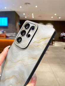 1pc Marble Pattern Black Eye Shockproof TPU Material Phone Case, Suitable As Holiday Gift Compatible With Samsung, Nothing, Pixel, INFINIX, Redmi Series Phones