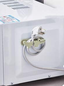 1pc Cartoon Shaped Cable Organizer, Data Cable Winding Device. Desktop Silicone Cable Organizer, No Need To Drill Holes To Store Charging Cables. Can Be Used To Organize Home & Office Supplies, Practical & Convenient. - Multicolor - View 1