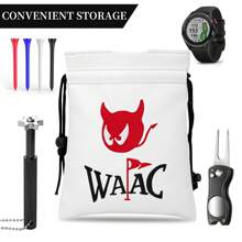 高尔夫球具收纳袋，高尔夫球座收纳袋，带抽绳封口，高尔夫球手提包，便携式球袋