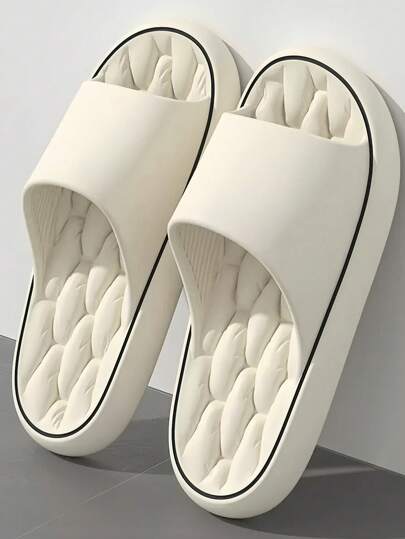 Pantuflas de moda para hombres, material de EVA, punta abierta, suela blanda, transpirable y cómoda, negro para uso casual diario, adecuada para interiores o exteriores, esencial para el transporte