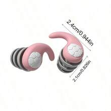 1 Par de tapones de oído reutilizables de silicona, que cancelan el ruido y son impermeables - Tapones suaves para dormir, estudiar, nadar, ducharse, trabajar, viajar, ir al gimnasio, oficina y accesorios para reducción de ruido