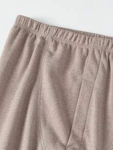 2pcs Men's Fashion Autumn Thermal Underwear Set, Warm Cotton Knit Base Layer For Autumn/Winter