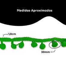 10 Meters Grelot Pom Pom Polyester Ribbon Ball 30mm Crafts - 349 - 查看 4