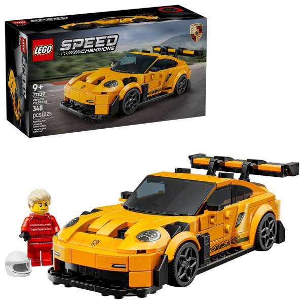LEGO Speed Champions Porsche 911 GT3 RS Supersportwagen Spielzeug - Modellbausatz & Rollenspielzeug für Jungen & Mädchen, ab 9 Jahren - Sportwagen Bausatz für Kinder & Rennfans - Geschenkidee zu Geburtstagen - 77239