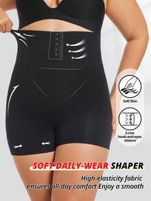 FLARIXA 加大码无缝收腹塑身短裤束腰训练器塑身平角内裤紧致压缩提臀内裤