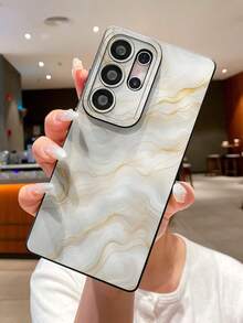 1pc Marble Pattern Black Eye Shockproof TPU Material Phone Case, Suitable As Holiday Gift Compatible With Samsung, Nothing, Pixel, INFINIX, Redmi Series Phones