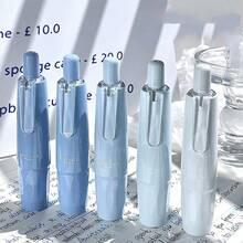 5 件/1 件渐变色按钮点胶、用于计划器的大容量修正带、带可填充墨盒的学生点胶笔、极简安静修正带 - 彩色 - 查看 10