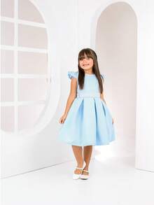 Young Girls Dresses - Baby Blue - View 2