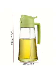 1PC 16.5oz Oil Dispenser Bottle For Kitchen - 2 In 1 Olive Oil Dispenser And Oil Sprayer - 470ml Olive Oil Bottle - Oil Sprayer For Cooking, Restaurant Kitchen, Salad, Barbecue - Multicolor - View 3
