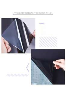 1 Roll Of Black Window Privacy Film,100% UV Protection Blackout Window Film, Protection From Prying Eyes Privacy Window Film, Suitable For Indoor, Home, Office, Kitchen Window Film