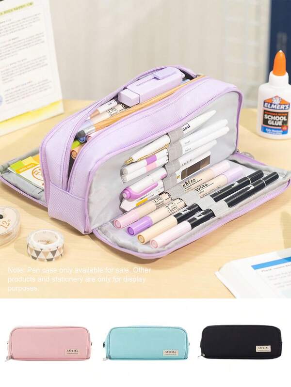 Großer Kapazität Federmäppchen, süß & stylisch Stiftebox, große Stiftaufbewahrungstasche, geeignet für Kinder, Jungen & Mädchen, Schulmaterial Stifteetui, Büroartikel, Schulanfang, Kinder Lernfedermäppchen, multifunktionale Studien-Stationerietasche