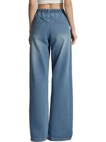 SperLucky Jeans, Straight Leg, Loose Wide Leg Denim Pantshalloween - 洗 - 查看 4