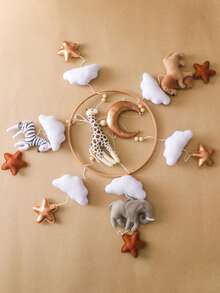 1pc Baby Mobile For Crib, Animal Baby Crib Mobile For Boys Girls, Baby Mobile For Bassinet,Baby Room Decor,Baby Shower Party Favors,Boho Nursery Mobile, Nursery Decor Theme For Infant Bedroom Hanging, Gender Neutral Baby Gift - Multicolor - View 7