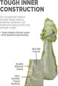 Outward Hound Scrunch Bunch Duck Interactive Plush Squeaky Dog Tug Toy - Xanh và trắng - Xem 4