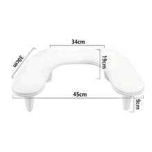 New Design Nail Hand Rests For Two Hands U-Shaped Soft PU Leather Arm Rest Stand Hand Rest Pillow Manicure Nail Art Salon Tool - White - View 7