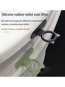 Toilettendeckel-Lift für Zuhause/Badezimmer mit Antihaftgriff, waschbares Silikon, selbstklebender Schubladengriff für Schlafzimmer, ohne Bohren erforderlich