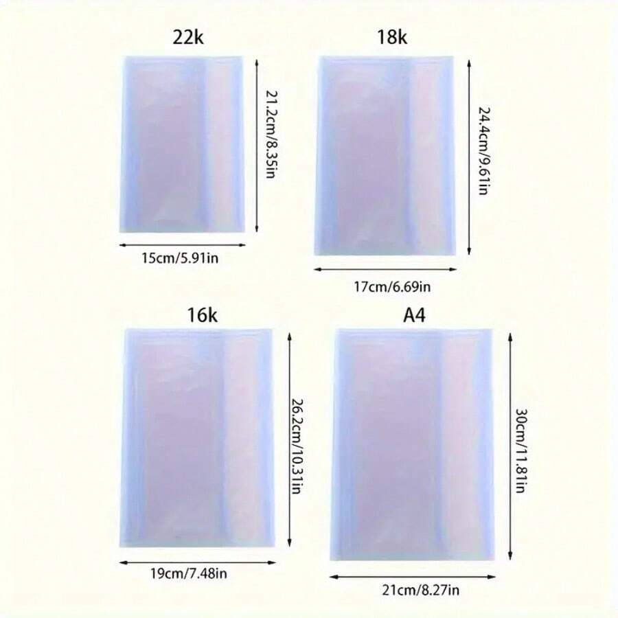 10pcs Clear PVC Book Protectors - Scratch-Resistant Sleeves For ...