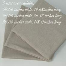 1 件纯色亚麻棉布，用于装饰、DIY 绘画、包包制作、枕头、桌布的棉布 - 棉麻 - 查看 5