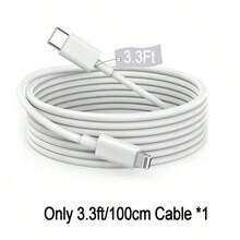 20W PD快充适配器套装，USB-C墙充+100厘米Type-C转Lightning数据线，兼容 14 Pro Max/14 Pro/14 Plus/14/13/12/11/XR/Xs Max/8/7 Plus - 黑色/白色 - 美規A型插(110-127V) - 查看 8