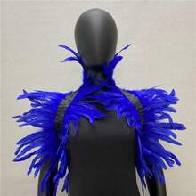 1 Stück Federumhang für Frauen, Federkragen Cape Schal, Schulterüberwurf für Karneval, Party, Showgirl Accessoire, Hexen Kostüm Dekoration, Halloween