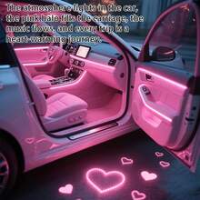 Upgraded 118.11 Inch RGB LED Car Interior Light Strip - 16 Million Colors With APP Control & Music Sync, 5V USB Powered, Flexible Neon Car Decorative Light/Christmas Ambience Light, Premium Choice For Automotive Decor Lovers, Flexible Ambient Lighting For Car Interior (Dashboard/Door/Center Console) & Holiday Decor, High-Quality LED For Enthusiasts. Please Refer To The Video For Specific Installation Methods; Contact Customer Service For Assistance If Unclear. - APP+ 1tow1(118inch) - 查看 1