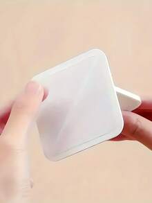 5pcs Self-Adhesive Furniture Wall Anchors, White Plastic Anti-Tip Brackets For Bookshelves,No-Drill Anti-Tip Safety Locks For Cabinets, Shoe Racks, And Bookshelves, Plastic Material, Non-Electric