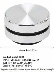 Nebunovo Bone Conduction Buzzer Bluetooth Speaker, Turns Any Object With Space Into A Speaker. Humbird Wireless Portable Bass Sound Travel Speaker - Multicolor - View 12