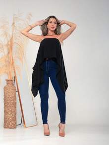 Blusa Feminina Multi forma - Preto - Visão 5