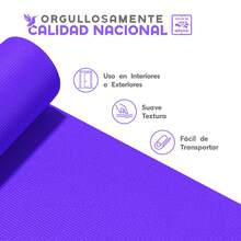 MUUK FITNESS Alfombrilla de Yoga 170 x 70 cm – Grosor 4 mm, Tapete para Yoga, Pilates, Fitness y Ejercicio, Antideslizante, Plegable y Fácil de Transportar, PVC Resistente y a Prueba de Agua, Ideal para Casa, Gimnasio, Parque o Viajes, Diseño Cómodo que Protege Articulaciones, Superficie Estable y Duradera para Relajación, Meditación y Estiramientos, Apta para Principiantes y Expertos. - Morado - Ver 7