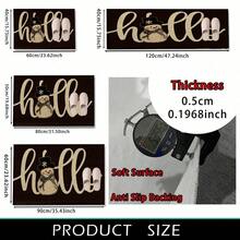 1pc Christmas Snowman Doormat/Kitchen Mat/Bath Mat/Dining Room Mat - Faux Wool TPR Bottom, Stain Resistant, Machine Washable Knit Polyester Mat For Indoor/Outdoor Entry, Home And Office Decor - Rectangular Welcome Mat With Memory Foam For Comfort