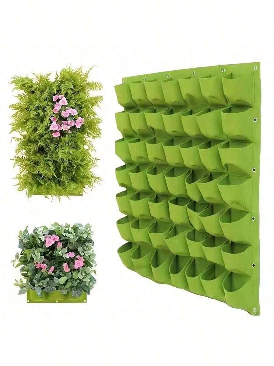 Wall Hanging Pockets Planting Bags Flower Pot Home Garden Grow Bag Garden Planter Vertical Suculentas Plant Pot Home Decor