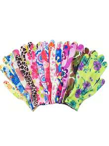 20 件（10 套）女士花卉园艺手套，防滑花园工作手套，舒适防花园手套，圣诞礼物（2/10/16/20 件） - 彩色 - 查看 6